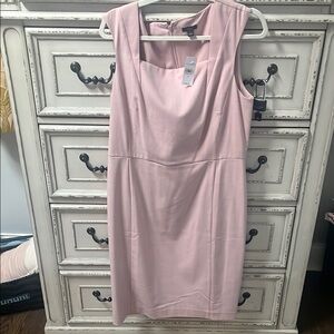 Ann Taylor Pink Sheath Midi Dress
